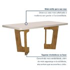 Mesa De Jantar 6 Lugares Retangular 180cm Tampo Vidro/mdf De