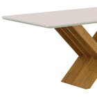 Mesa De Jantar 6 Lugares Retangular 180cm Tampo Vidro/mdf De