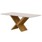 Mesa De Jantar 6 Lugares Retangular 180cm Tampo Vidro/mdf De