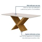 Mesa De Jantar 6 Lugares Retangular 180cm Tampo Vidro/mdf De