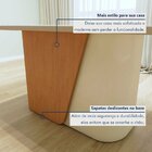 Mesa De Jantar 6 Lugares Retangular Tampo De Vidro Luar Amênd