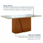 Mesa De Jantar 6 Lugares Retangular Tampo De Vidro Luar Maxi