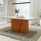 Mesa De Jantar 6 Lugares Retangular Tampo De Vidro Luar Maxi