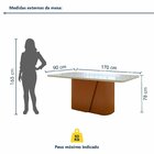 Mesa De Jantar 6 Lugares Retangular Tampo De Vidro Luar Maxi