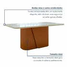 Mesa De Jantar 6 Lugares Retangular Tampo De Vidro Luar Maxi