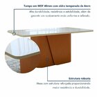 Mesa De Jantar 6 Lugares Retangular Tampo De Vidro Luar Maxi