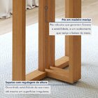 Mesa De Jantar 6 Lugares Retangular Tampo Mdf Bold Amêndoa Cl