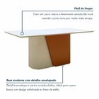 Mesa De Jantar 6 Lugares Retangular Tampo Mdf Lua Frassino/of