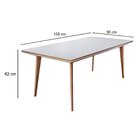 Mesa De Jantar 6 Lugares Retangular Tampo Mdf/vidro Mad Espre