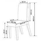 Mesa De Jantar 6 Lugares Roma Imbuia/blonde/veludo Pastel - V