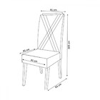 Mesa De Jantar 6 Lugares Rosário Com Vidro Mel/grafite - Pano