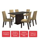 Mesa De Jantar 6 Lugares Rumba Com Vidro Preto 11566 Ameixa/n