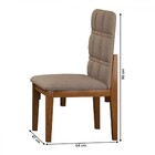 Mesa De Jantar 6 Lugares Safira Com Vidro Cinamomo/off White