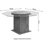 Mesa De Jantar 6 Lugares Samba Oitavada Ameixa/chocolate - Mo