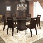 Mesa De Jantar 6 Lugares Samba Oitavada Ameixa/chocolate - Mo