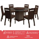 Mesa De Jantar 6 Lugares Samba Oitavada Ameixa/chocolate - Mo