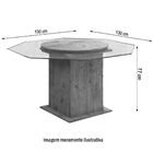 Mesa De Jantar 6 Lugares Samba Oitavada Ameixa/cobre - Mobila