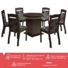 Mesa De Jantar 6 Lugares Samba Oitavada Ameixa/cobre - Mobila