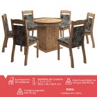 Mesa De Jantar 6 Lugares Samba Oitavada Dover/cobre - Mobilar