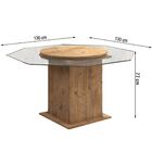 Mesa De Jantar 6 Lugares Samba Oitavada Dover/cobre - Mobilar