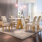 Mesa De Jantar 6 Lugares Seattle Ypê/off White/creme - Panora