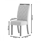 Mesa De Jantar 6 Lugares Sophia Com Vidro Nature/off White/li