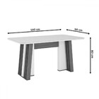 Mesa De Jantar 6 Lugares Sophia Com Vidro Nature/off White/ma