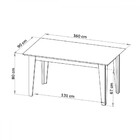 Mesa De Jantar 6 Lugares Sport Com Vidro Mel/marfim/off White