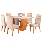 Mesa De Jantar 6 Lugares Squash Mel/blonde/nude - Viero Móveis