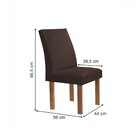 Mesa De Jantar 6 Lugares Stella Canela Com Vidro Ripado Choco