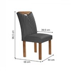 Mesa De Jantar 6 Lugares Stella Com Vidro Ripado Chocolate/of