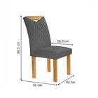 Mesa De Jantar 6 Lugares Stella Com Vidro Ripado Cinamomo/off