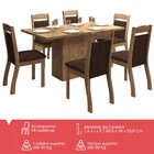 Mesa De Jantar 6 Lugares Tafetá Dover/chocolate - Mobilarte M