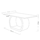 Mesa De Jantar 6 Lugares Tampo Branco 1,8m - Sirkel