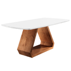 Mesa De Jantar 6 Lugares Tampo Branco 2m - Trekant