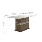 Mesa De Jantar 6 Lugares Tampo Com Vidro Alexandria Amendoa O