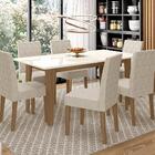 Mesa De Jantar 6 Lugares Tampo Com Vidro Santiago Carvalho Of