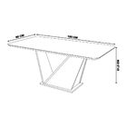 Mesa De Jantar 6 Lugares Tampo Curvo Com Vidro Galway Preto /