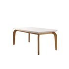 Mesa De Jantar 6 Lugares Tampo Em Mdf Dublin  Off White/imbuia