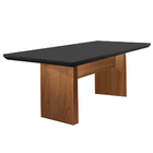 Mesa De Jantar 6 Lugares Tampo Preto 1,65m - Kolonne