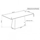 Mesa De Jantar 6 Lugares Tampo Vidro 180cm Delicata