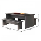 Mesa De Jantar 6 Lugares Veneza Cinza - Viero Móveis