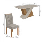 Mesa De Jantar 6 Lugares Vênus Apogeu Com Vidro Amêndoa Clean