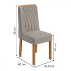 Mesa De Jantar 6 Lugares Vênus Exclusive Com Vidro Amêndoa Cl