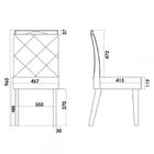 Mesa De Jantar 6 Lugares Viena Seda/off White/nude - Viero Mó