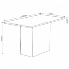 Mesa De Jantar 6 Lugares Vilagio Seda/blonde/brownie - Viero