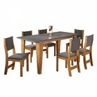 Mesa De Jantar 6 Lugares Virtus Mel/cinza/v.grafite - Viero M