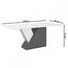 Mesa De Jantar 6 Lugares Vita 100%mdf Nature/off White/linho