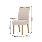 Mesa De Jantar 6 Lugares Yara Nature/off White/linho - Henn