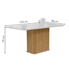 Mesa De Jantar 6 Lugares Zara Arizona Com Vidro 100% Mdf Cina